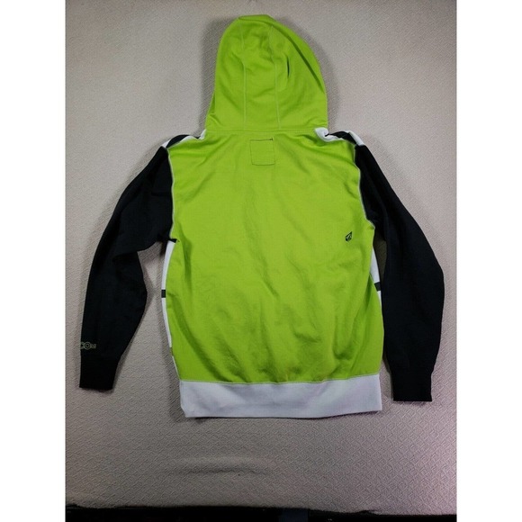 Volcom Sweater Mens Small Sweatshirt Hoodie Full Zip Cotton Yellow Skater Surf - Picture 9 of 12